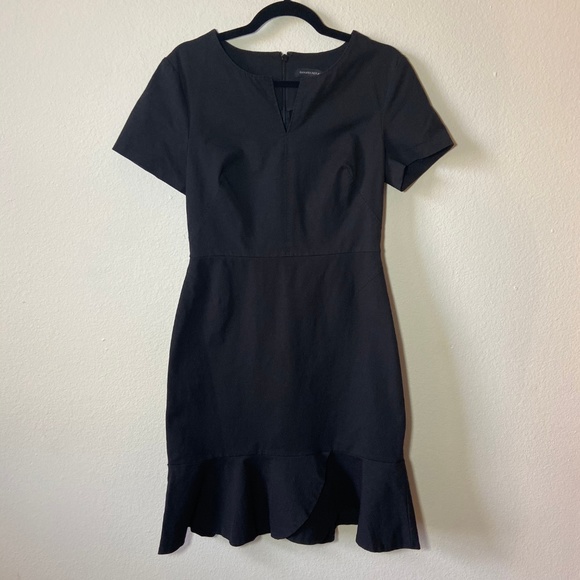 Banana Republic Fitted Stretch Flutter Dress - Picture 3 of 7